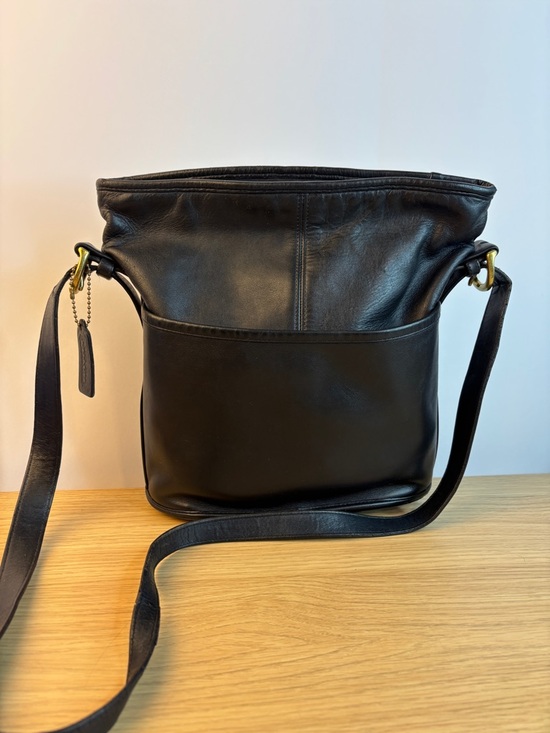 Coach Handbags - Vintage Coach Bleecker Bucket Bag (Style #4153) in black leather.